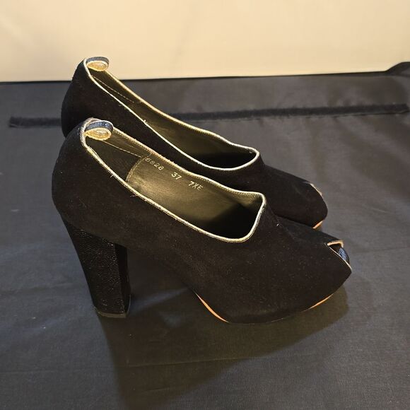 BON.BONITE PEEP TOE BLOCK HEEL WOMEN'S BOOTIE - Picture 3 of 15